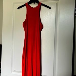 Red maxi dress